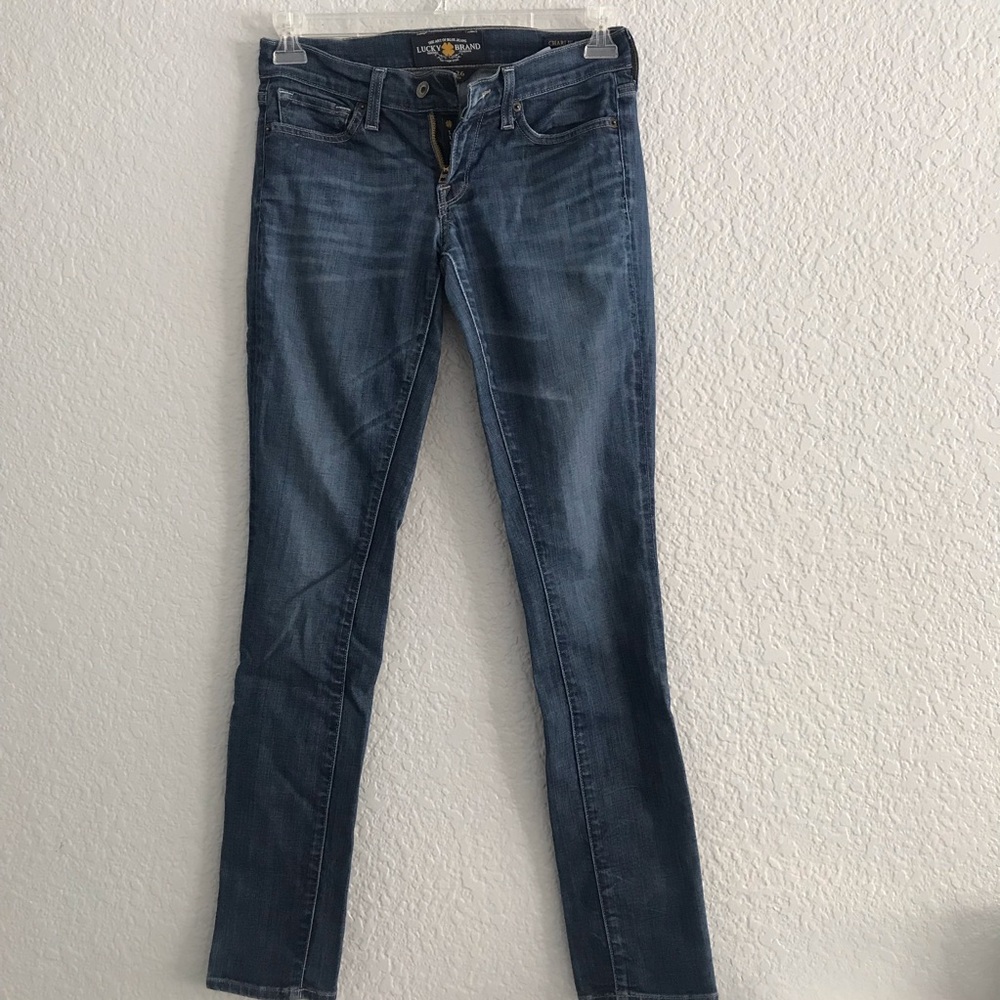 Lucky Brand Charlie skinny jeans.